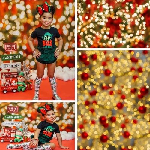Christmas Photography Backdrop Bokeh Glitter Newborn Portrait Photo Background Baby Shower Birthday Cake Smash Party Decoration