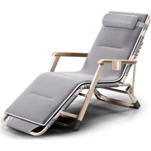 Outdoor deck chairs bed garden furniture camping Portable siesta Folding Backrest armrest Chair terrace leisure sun loungers