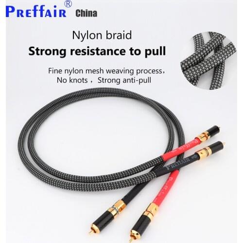 Preffair High Quality Siltec SQ88 G5 RCA To RCA Cable Interconnect Cable Audio Signal Line with 24k Gold Plated RCA Plug HiFi