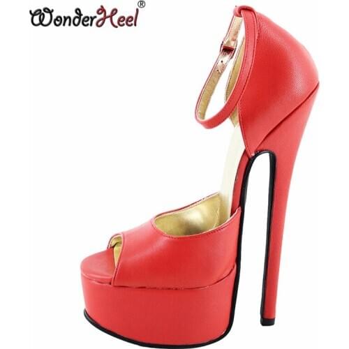 Wonderheel real leader pump EXTREME high HEEL 20cm stilleto heel with platform women Peep toe pump Sexy fetish fashion show pump