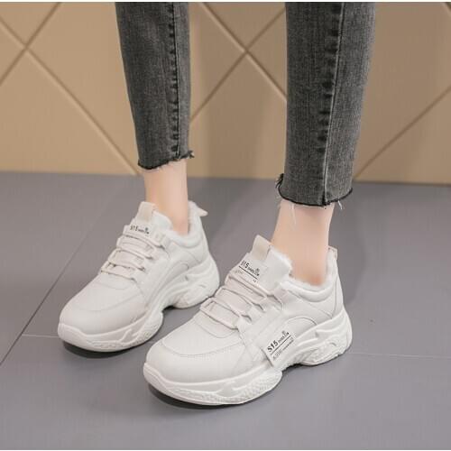 Women Sneakers Winter Women Casual Shoes Woman Fashion White Sneaker Women White Shoes Platform Shoes Zapatillas Mujer U21-05
