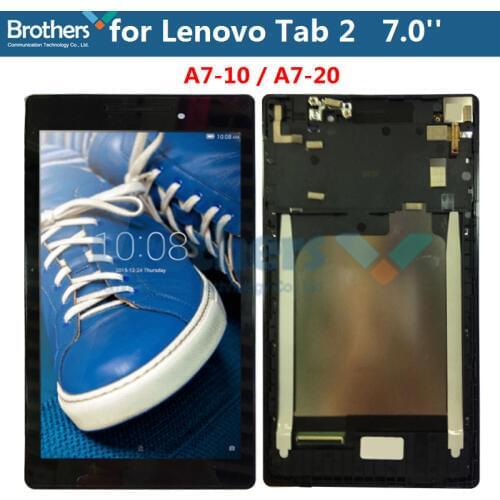 For Lenovo Tab 2 A7-10 A7-20 LCD Screen with Frame LCD Display For Lenovo A7-10 A7-20 Screen LCD Assembly Original Replacement
