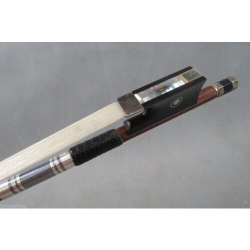 1Pcs Strong Pernambuco Carbon fiber violin bow 4/4,silver mounted # 5889