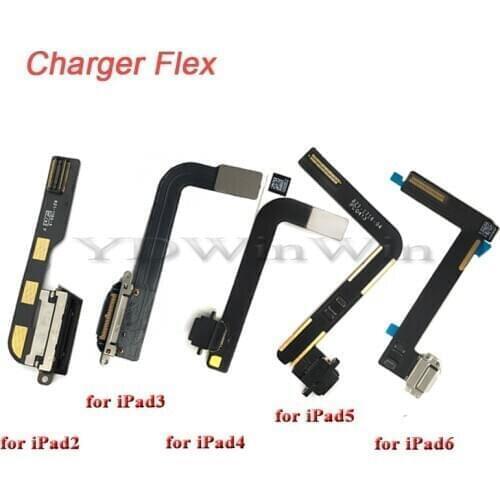 1pcs Charger Charging Port USB Dock Connector Data Flex Cable Ribbon For iPad 2 3 4 5 6 Air 2 For Mini 1 2 3 4 Replacement Parts