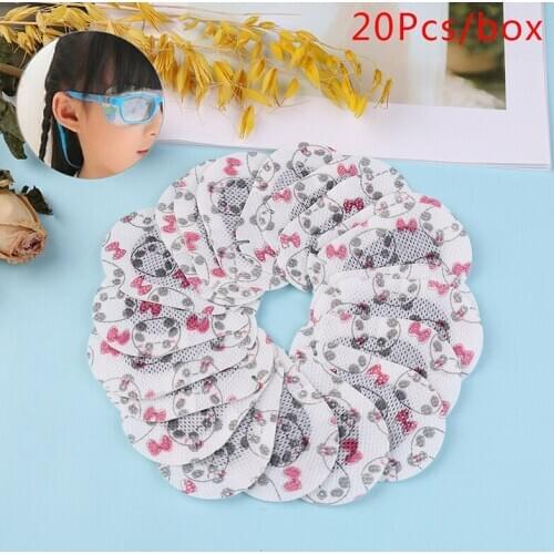 20 Pcs Breathable Soft Eye Patch Non-woven Cartoon Eye Shield Kids Fabrics Glasses Amblyopia Orthoptic Mask
