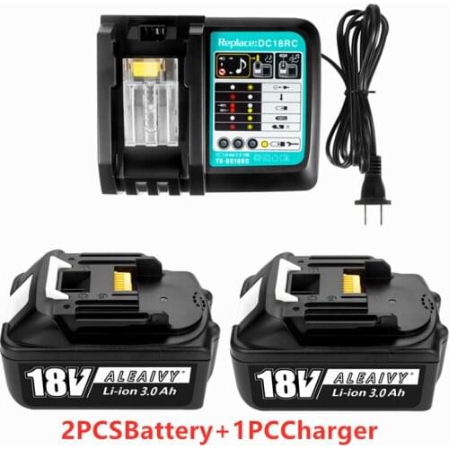 Original 18V 3.0Ah Rechargeable Battery 3000mah LiIon Battery Replacement Power Tool Battery for MAKITA BL1860 BL1830+3A Charger