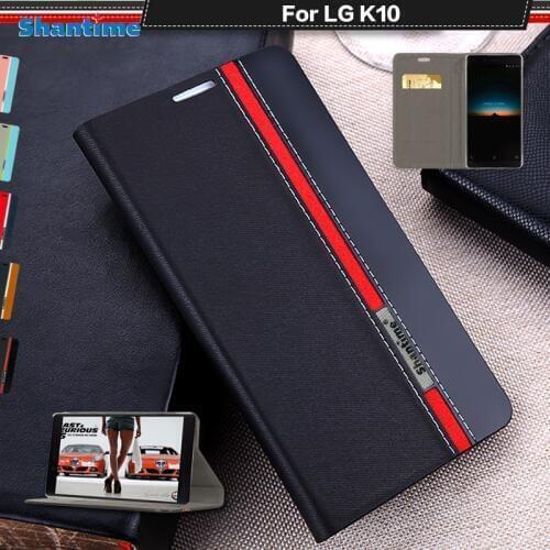 Book Case For LG K10 2016 Luxury PU Leather Wallet Flip Cover For LG K10 LTE M2 K420N K430 K430ds Silicon Soft Back Cover
