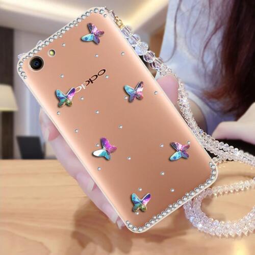 XINGDUO Mobile phone shell for Samsung S8 S9 S10 Plus bling diamonds Butterfly Transparent case for M30 M20 M10 A70 A50 A40 A30