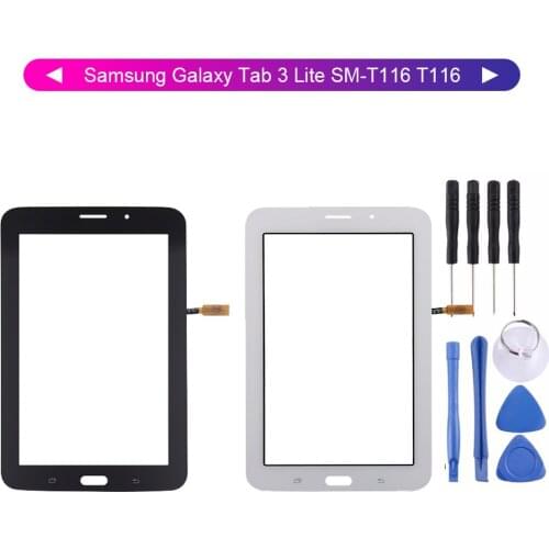 For Samsung Galaxy Tab 3 Lite SM-T116 T116 Touch Screen Digitizer Panel Glass Sensor Black White