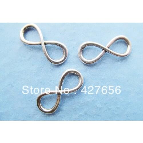 Good polishing&Quality Antique Silver tone Solid Thick Infinity/Karma Connector Pendant Charm Finding,DIY Accessory