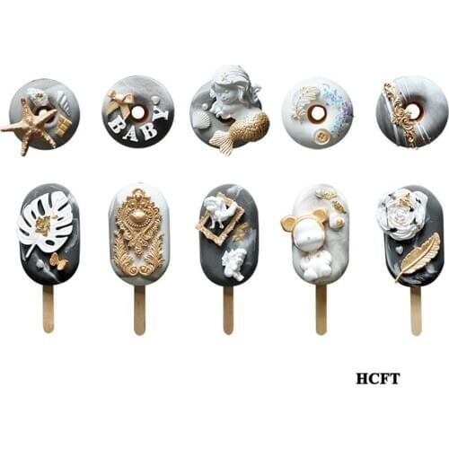 Artificial simulation fake food props baby birthday decoration supplies flower starfish angel donuts popsicle ice cream toys