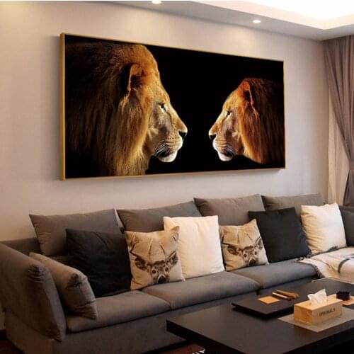 Lion Animal Pictures Canvas Wall Art Painting Living Room Decoration Printed Posters Customize Photo Giclee Printing Prints