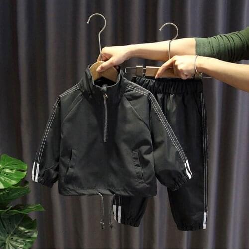 Boys suits children Clothing 2021 spring autumn Kids Clothes Sports Set two-piece coat+Pants Casual teenage tracksuits