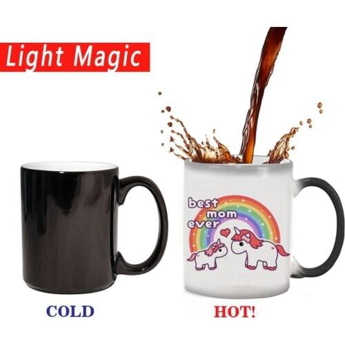 Best Mom Ever Mugs 11oz unicorn creative cofffee mug Color Changing Mug mother gift mug