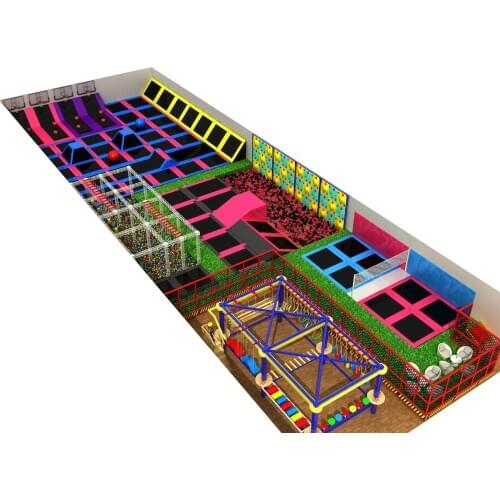Indoor trampoline park ninja play foam pit Professional fitness trampoline