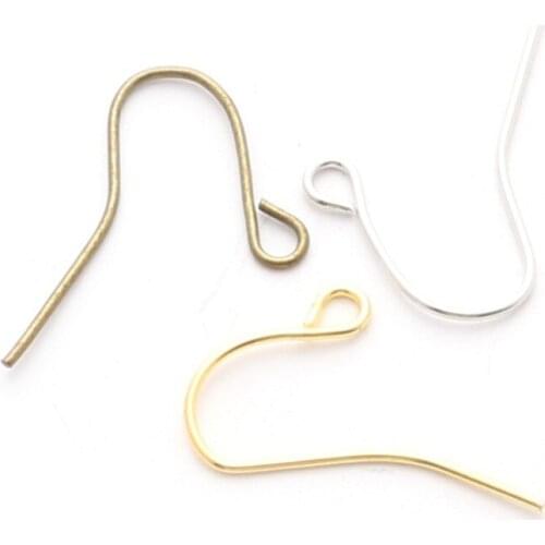 200Pcs/lot 15x20mm For Jewelry Making Rhodium Bronze Gold Hooks For Jewelry Earrings Findings And Components DIY Accessories