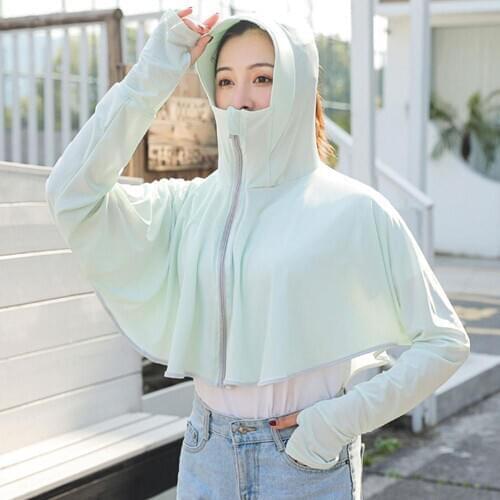 Ice Silk Zipper Anti UltravioletOveralls Female Summer Sunscreen Windbreaker Jacket Sunscreen Clothing Couple Models