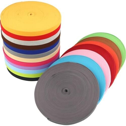 1 Roll Colored Elastic Bands 20mm 40M Flat Sewing Rubber Band for Underwear Pants Bra Rubber Clothes Decorative Soft Waistband