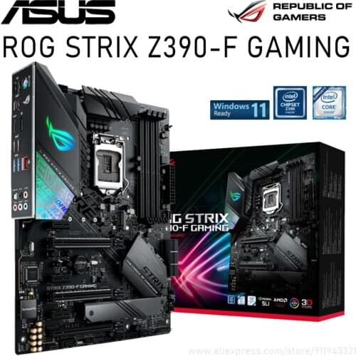 Asus LGA 1151 ROG STRIX Z390-F GAMING Z390 Motherboard PCI-E 3.0 DDR4 128GB CrossFireX SATA III Motherboard 1151 Placa-mãe New