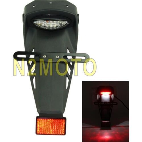 Motorcycle LED Taillight Brake Light Red Reflector Rear Fender Bracket Holder for Honda XR400 CRF250 CRF450 Suzuki Yamaha
