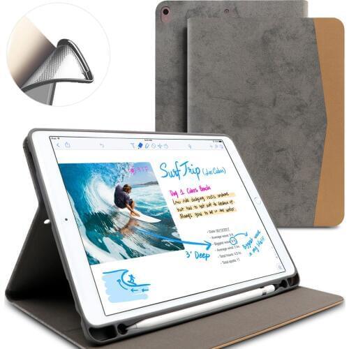 Soft Case For iPad Pro 10.5 inch ( 2017 New ) PU Leather Smart Cover With Pencil Holder Auto Sleep/Wake For Apple iPad Pro 10.5"