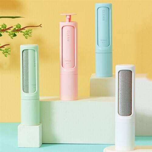 New Portable Cylindrical Clothes Hair Remover Clothes Pile Fabric Double-Sided Sticky Hair Stick Reusable Bed Sticky Hair Stick