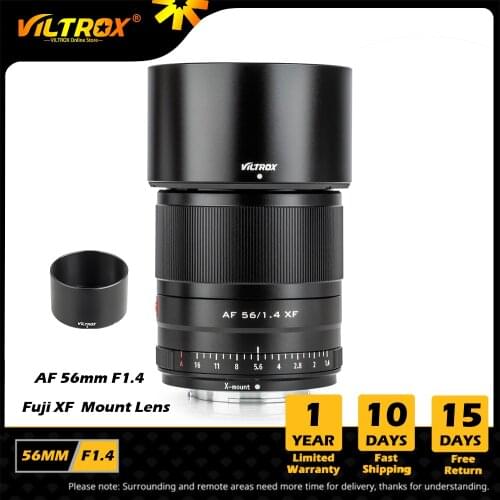 VILTROX 56mm F1.4 X Auto Focus Large Lens Aperture Portrait Lens for Fujifilm Lens Fuji Lens X Mount Camera Lens X-T30 X-T3 X-T2