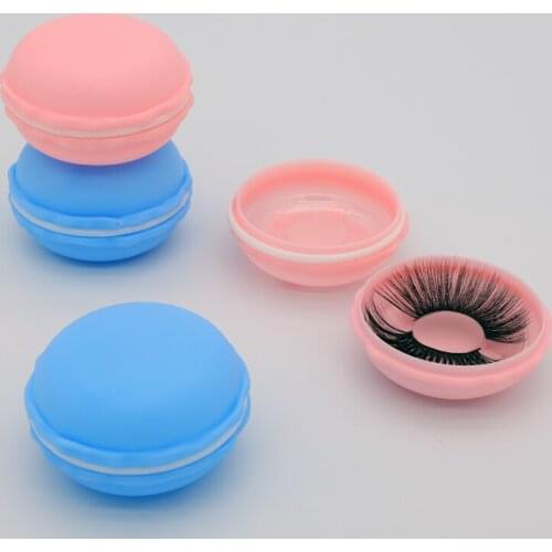 Wholesale Macaron False Eyelashes Packaging Box Custom Logo Mink Lashes Boxes Empty Eyelash Case Packing Box for Eyelash Make Up