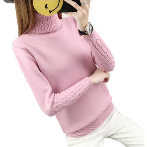Autumn women 2020 new pullover sweater knit shirt Korean loose wild long-sleeved short thread bottoming shirt students