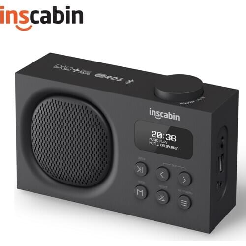 Inscabin P2/P9 Portable DAB/DAB+ FM Digital Radio/Wireless Speaker with Bluetooth/Dual Alarm Clock/Rechargable Battery