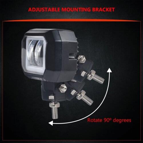 Fog Lamp Driving Daytime Off road Light New 7D 3'' 20W Led Headlight For Motorcycle Halo Jeeps ATV 12V 24V SUV Worklight Beams