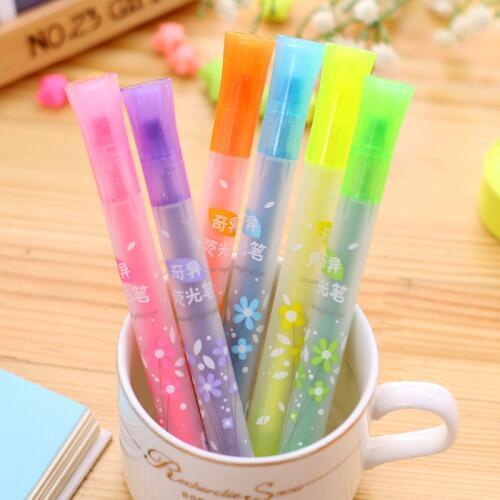 1PCS Cute Star Head Highlighter Marker Paintball Water Colored Drawing Pen Sationery Liquid Chalk School Office Supply