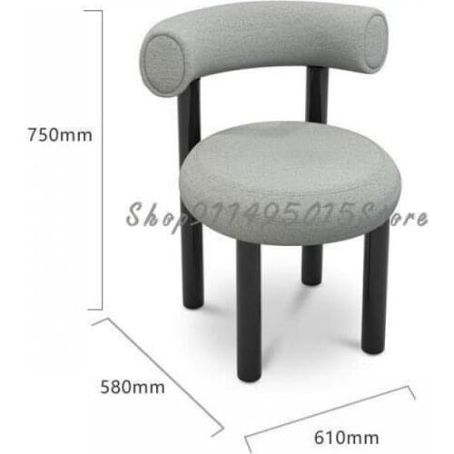 Nordic Designer Single Dining Chair Modern Minimalist Chubby Chair Model Room Hotel Restaurant Coffee Lounge Chair