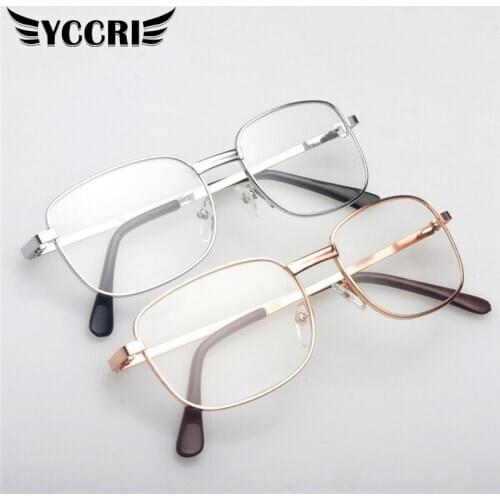 YCCRI New Fashion Reading Glasses Metal Full Frame Simplicity Men Women Universal Old Man Reading Glasses +1.0 To +4.0