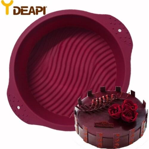 YDEAPI Big Round Food Grade Non Stick Silicone Cake Pan 3D Mold Baking Tools Bakeware Maker Tray Birthday Dessert
