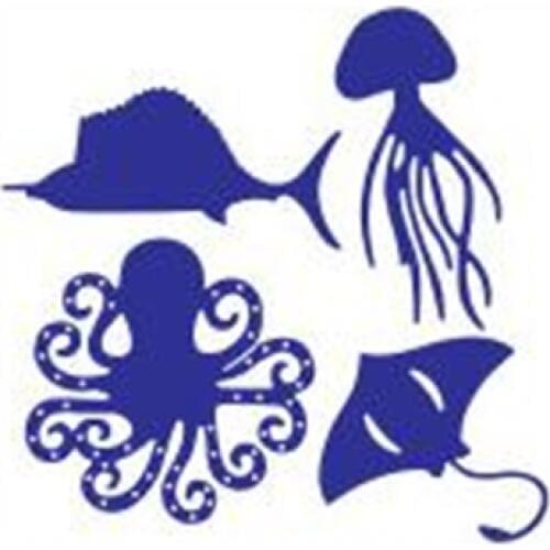 YINISE Metal Cutting Dies For Scrapbooking Stencils Jellyfish DIY Cut Album Cards Decoration Embossing Folder Die Cuts Template