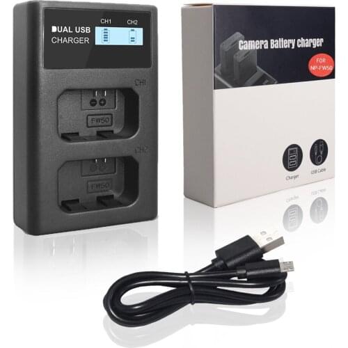 PALO NP FW50 NP-FW50 fw50 NPFW50 USB Dual Charger For Sony Alpha a6500 a6300 a7 7R a7R a7R II a7II NEX-3 NEX-3N NEX-5