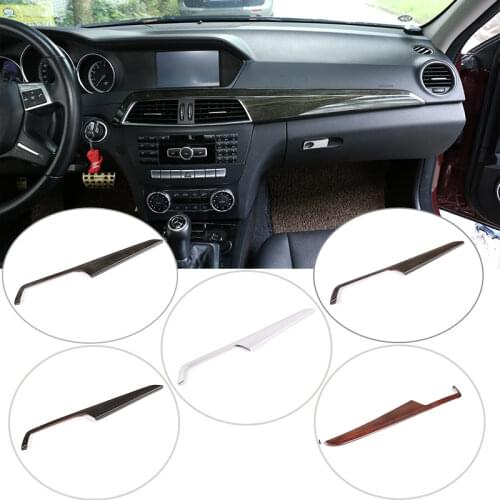ABS Carbon Fiber Car Interior Center Console Protection Panel Cover Trim For Mercedes Benz C Class W204 2010-2013 Accessory