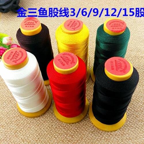 Golden Trionyx 6 Strands Tower Line DIY Hand Braided Bracelet Necklace Ring Fringed Thread