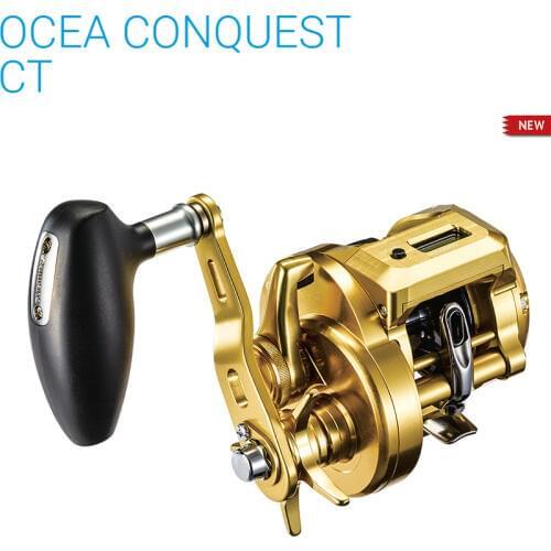 100% Original SHIMANO OCEA CONQUEST CT Fishing Wheel 300PG 301PG Digital Display Fishing Boat 10+1BB Fishing Reel Made in Japan
