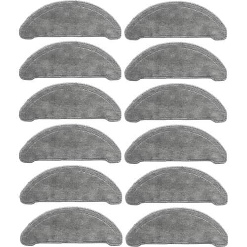 12Pcs Replaceable Mop Cloths Accessories Sets Parts for Roidmi EVE Plus Robot Vacuum Cleaner