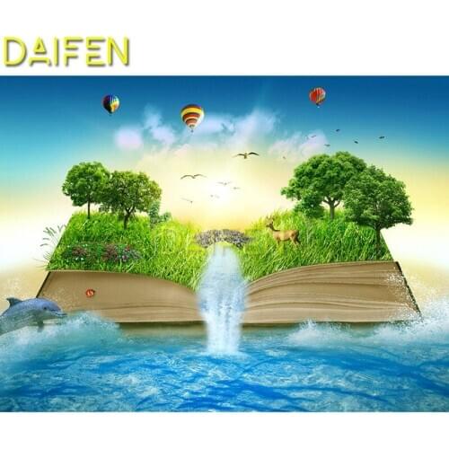 DIY 3D Diamond mosaic Full Square Diamond embroidery Cross stitch book sea waterfall dolphin balloon Full Round Diamond painting