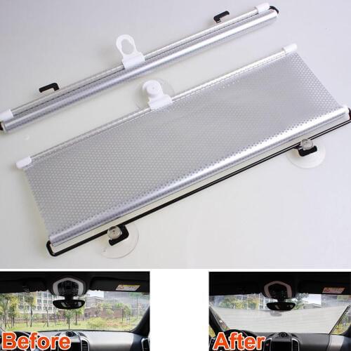 BBQ@FUKA Auto Portable Floding Front Windshield Reflective Sun Shade Shield Cover Visors Protector Fit For Focus Car-Styling