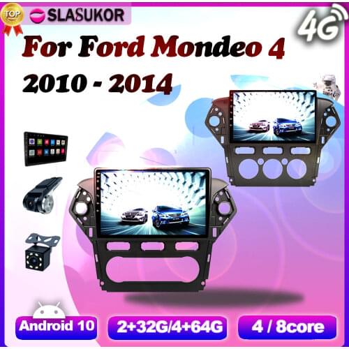 6G+128G Android 10 For Ford Mondeo 4 2010 2011 2012 2013 2014 Car Multimedia Stereo Player Navigation GPS Autoradio No 2 Din