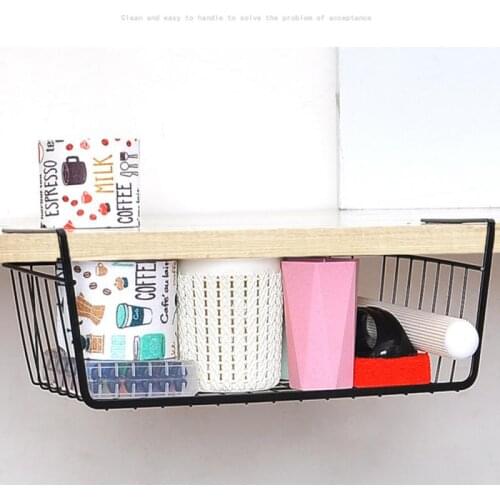 Large Capacity Under Hanging Basket Storage Cupboard Cabinet Door Organizer Rack Closet Holders Storage Basket Rack Organize