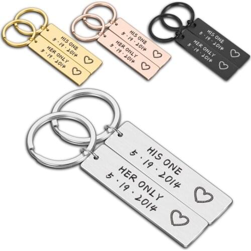 2PCS Love Couple Key Chain Anniversary Valentines Day Gift for Boyfriend Girlfriend Boy Girl Women Men Gifts for Husband Wife