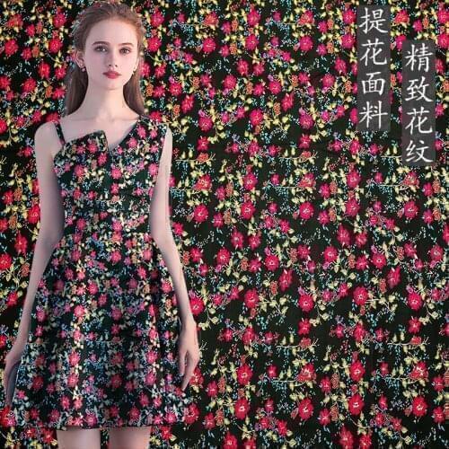 Europe and the United States floral brocade dress suit clothing fabric autumn and winter high-grade jacquard embossed fabric