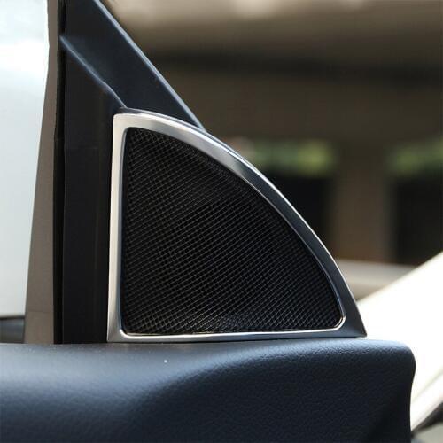 Chrome ABS Stereo Speaker Decorative Frame Audio Loudspeakers Trim Strips For Mercedes Benz CLA C117 200 220 260 2014-2018