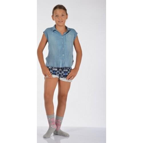 Idilfashion Heart Pattern Female Child Socket Stocking Ç-ART125 (3'LÜ PACKAGE)