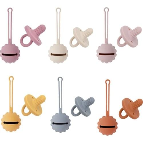 1Set Pacifier Nipple Storage Box BPA Free Safe Silicone Easy to Clean Soother Dishwasher Container Box Travel Nipple Storage Box